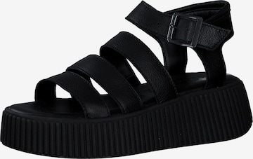 TAMARIS - Sandalias en negro: frente