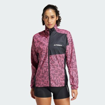 ADIDAS TERREX Athletic Jacket 'TRAIL' in Pink: front