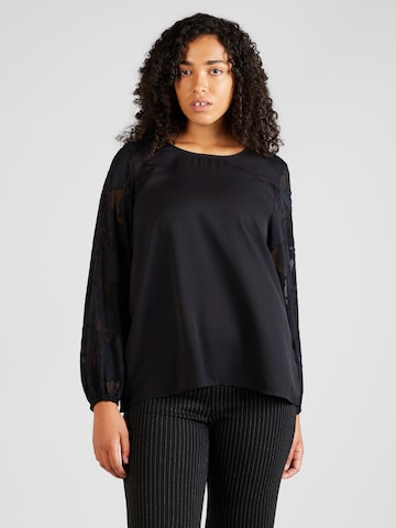 ONLY Carmakoma Blouse 'Carambella' in Zwart: voorkant