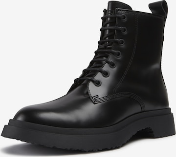 CAMPER Lace-Up Ankle Boots in Black: front