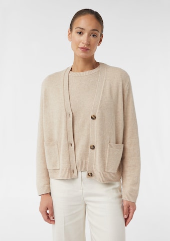 COMMA Gebreid vest in Beige: voorkant