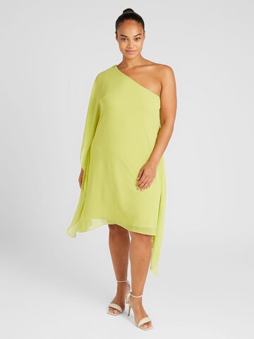 SWING Curve Dress in Yellow: front