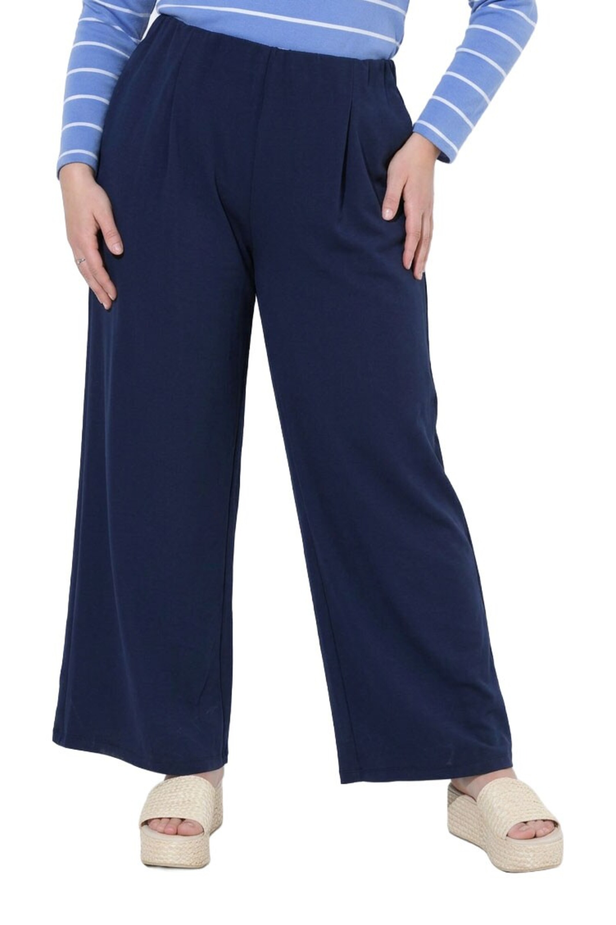 Ulla Popken Loosefit Jogginghose in Blau