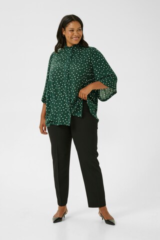 KAFFE CURVE Blouse 'KC Vilna' in Groen