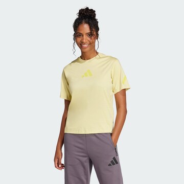 Tricou funcțional 'Z.N.E.' de la ADIDAS SPORTSWEAR pe galben: față