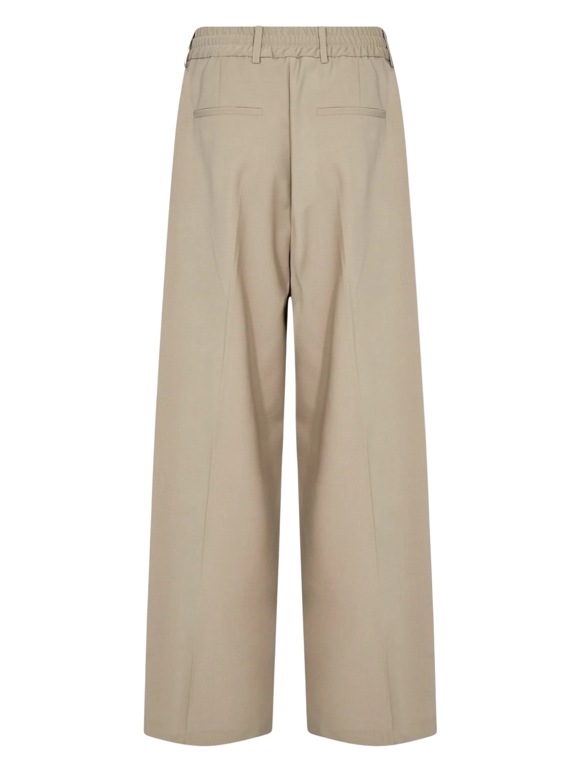 Levete Room Wide Leg Bukser med fals 'Irmelin' i beige