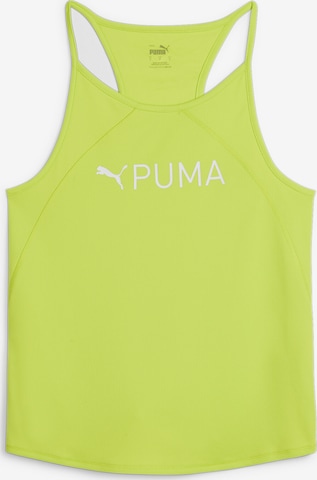 PUMA قطعة علوية رياضية بلون أخضر: الأمام