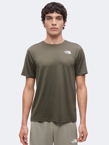 Tricou funcțional de la THE NORTH FACE pe verde: față