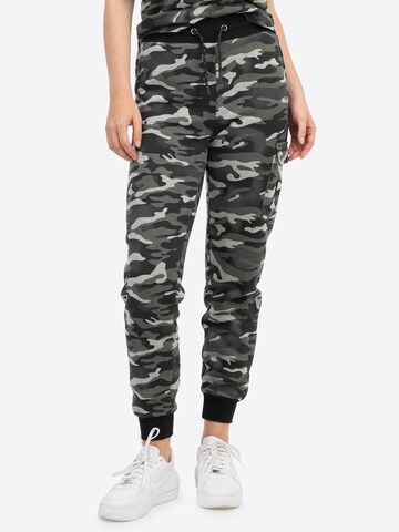 LONSDALE Tapered Nadrág 'COLLYHURST' - szürke: elől