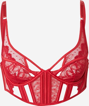 Hunkemöller Bustier Rintaliivi 'Billie' värissä punainen: etupuoli