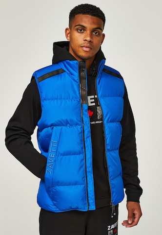 Gilet 'Zimino Puffer' Zavetti Canada en bleu : devant