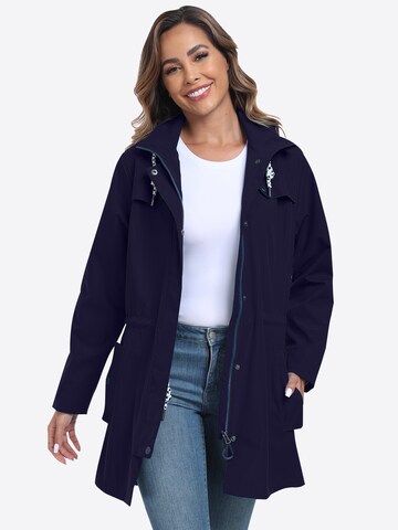 ATLASLAVA Outdoormantel 'ATLASLAVA Damen Regenjacke Lang'‌‌‌‌ in Blau
