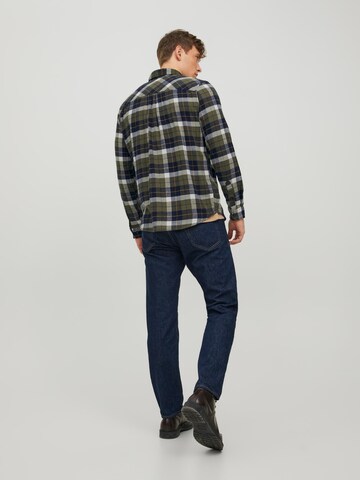 žalia JACK & JONES Standartinis modelis Marškiniai 'Owen'