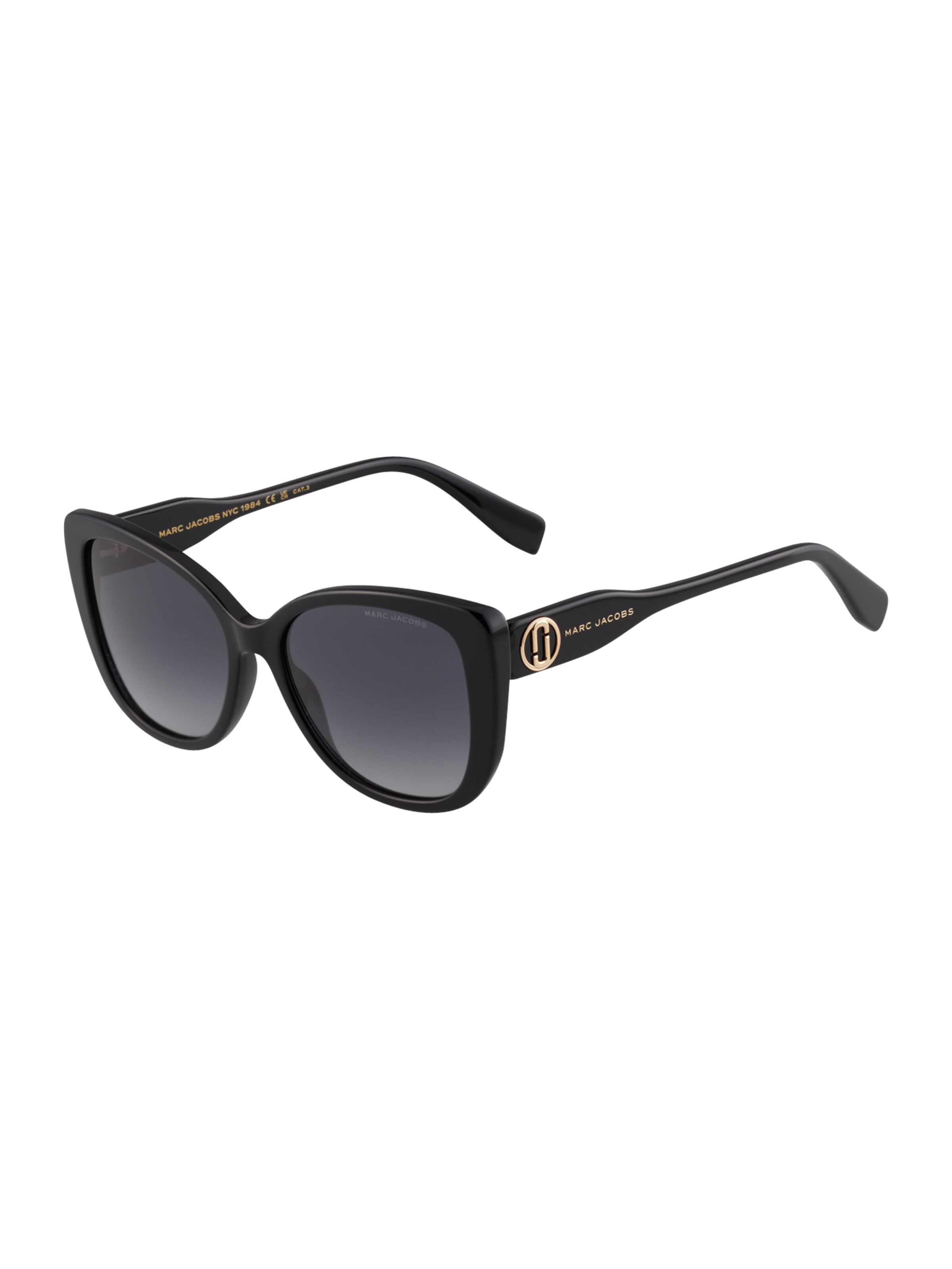 melns Marc Jacobs Saulesbrilles: no priekšpuses