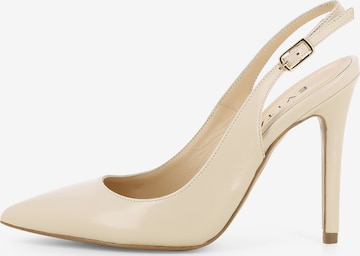 Escarpins à bride arrière 'ALINA' EVITA en beige : devant