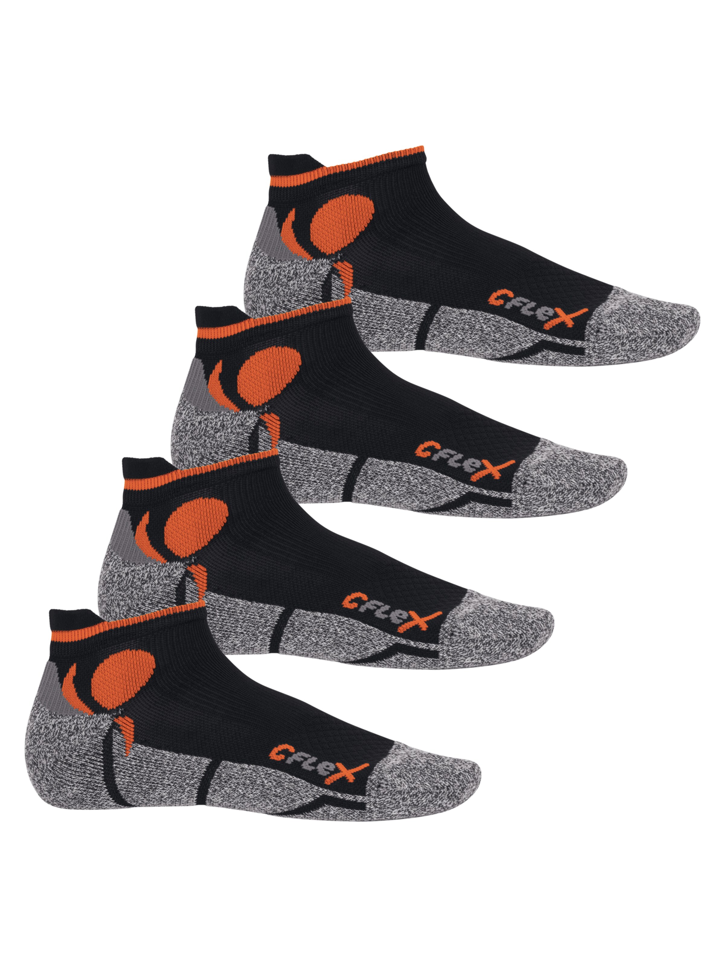 cflex Athletic Socks 'Running' in Orange: front