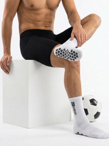 QOLONIA - Medias 'Fußballsocken /QSOCKS' en blanco: frente
