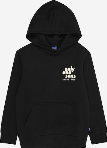 juoda Only & Sons Junior Megztinis be užsegimo 'HUDSON': priekis