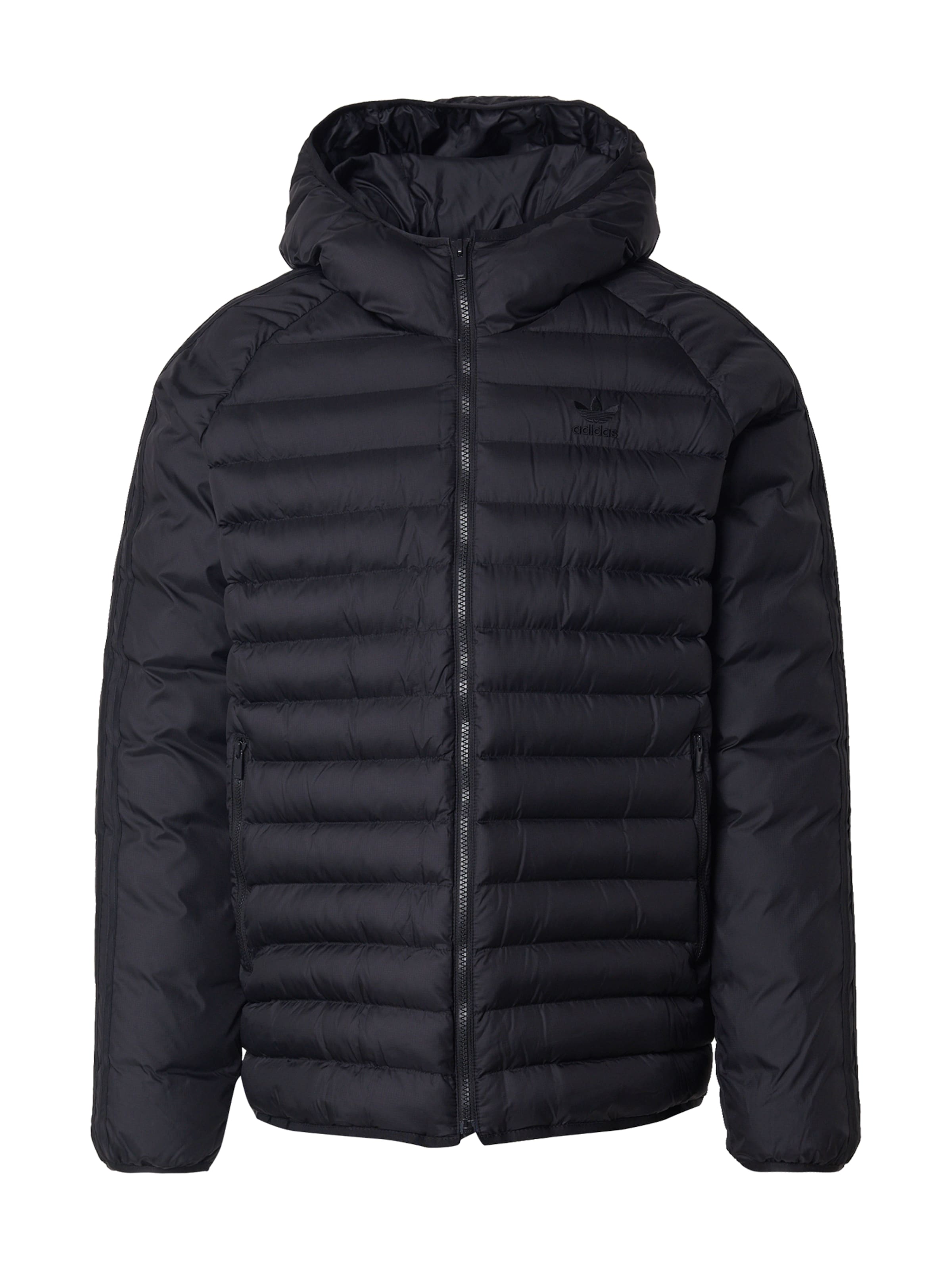 melns ADIDAS ORIGINALS Starpsezonu jaka: no priekšpuses