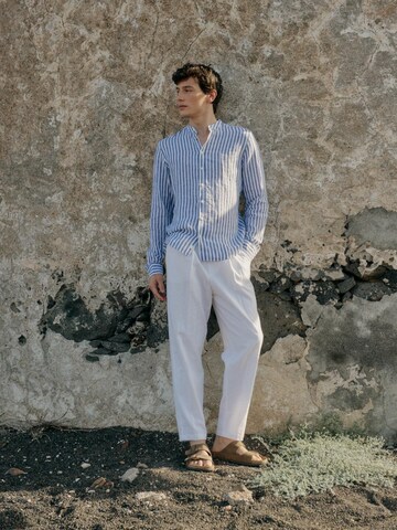 Coupe regular Chemise ' CFANTON LS CC linen striped shirt ' Casual Friday en bleu