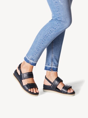 Tamaris Sandaal in Blauw: voorkant