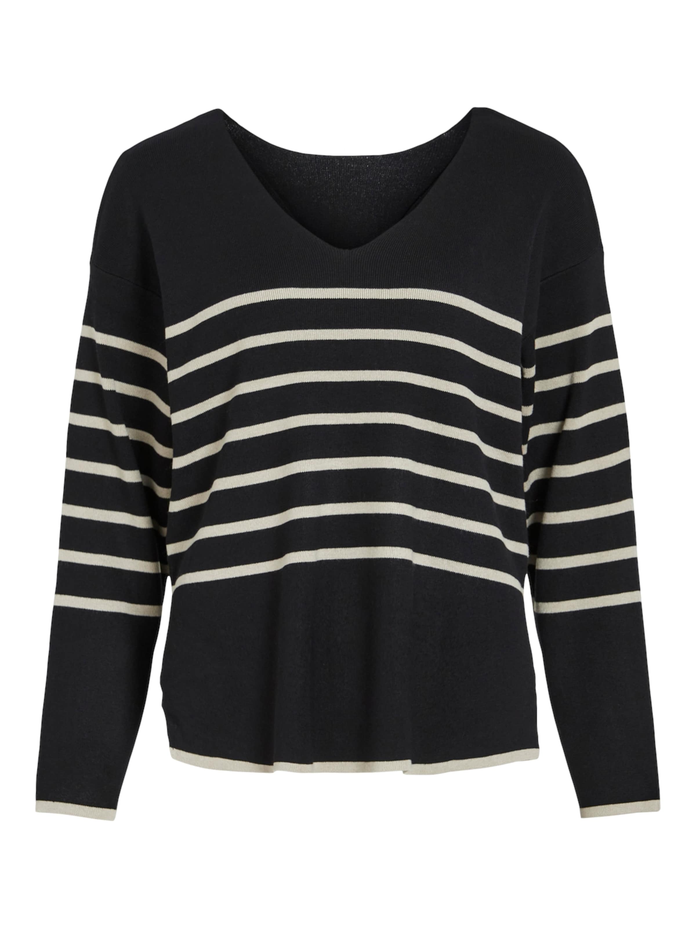 VILA Свитер 'VIOstria' в Черный: спереди