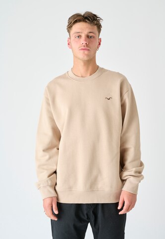 Cleptomanicx Sweatshirt 'Ligull Boxy' in Beige: Vorderseite