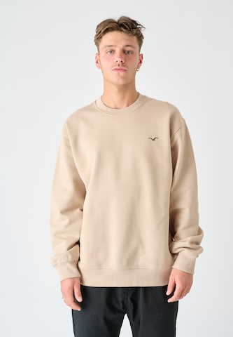Cleptomanicx Sweatshirt 'Ligull Boxy' in Beige: front