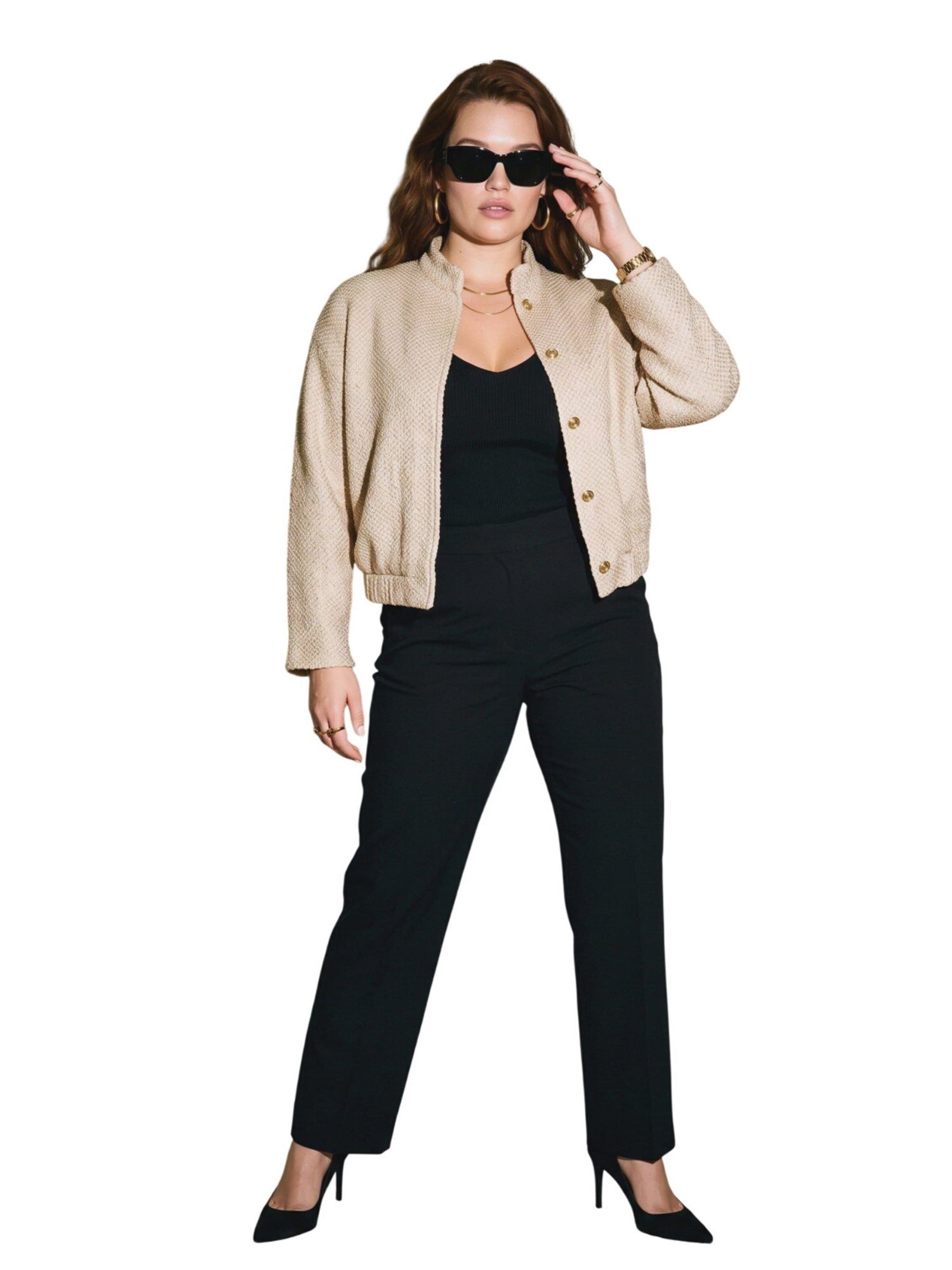 Shape Of You Between-season jacket in Gold