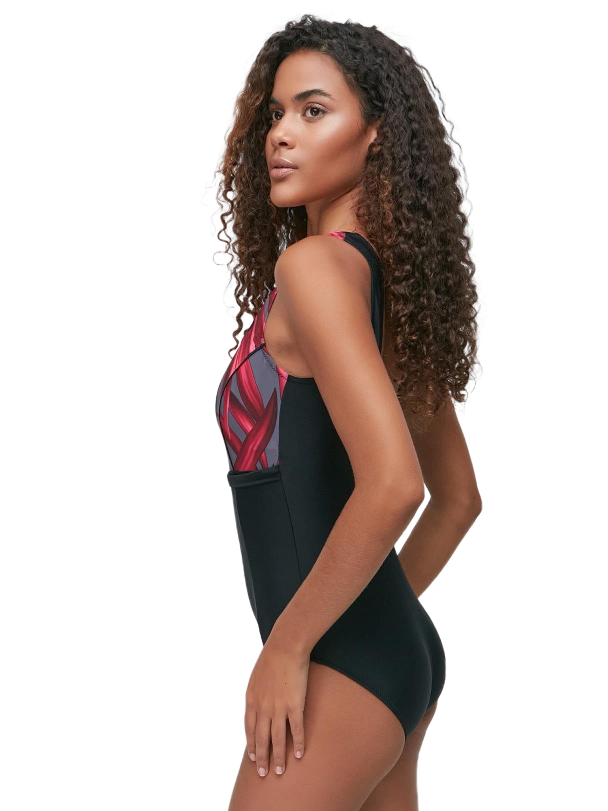 C&City Bustier Badeanzug in Schwarz