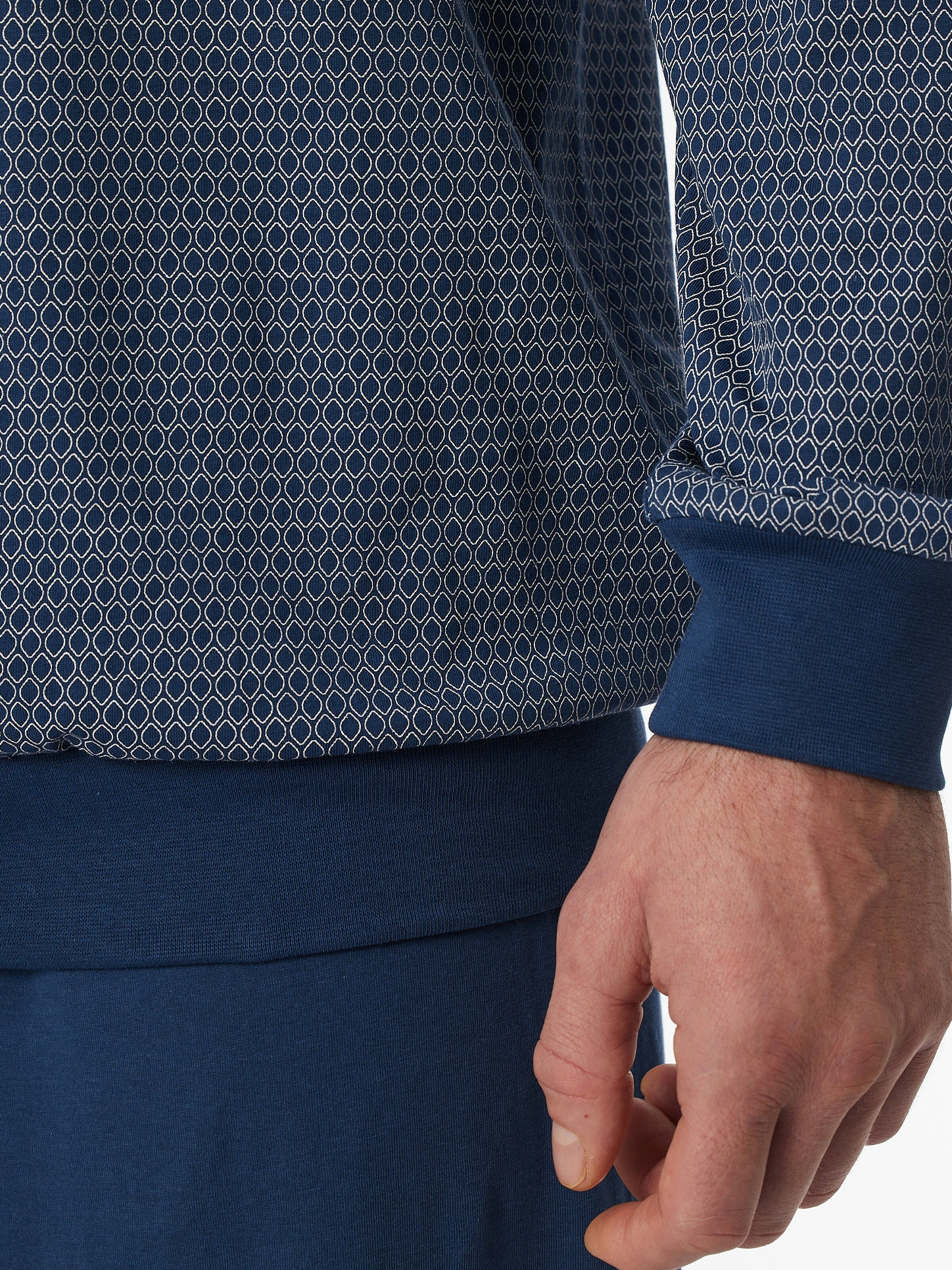 SCHIESSER Pyjama lang ' Comfort Essentials ' in Blauw