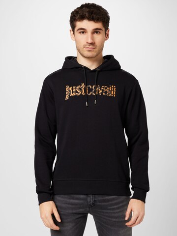 Just Cavalli Sweatshirt in Zwart: voorkant