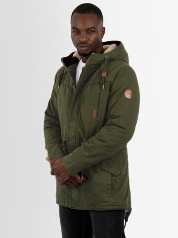 Alessandro Salvarini Winterparka in Groen: voorkant