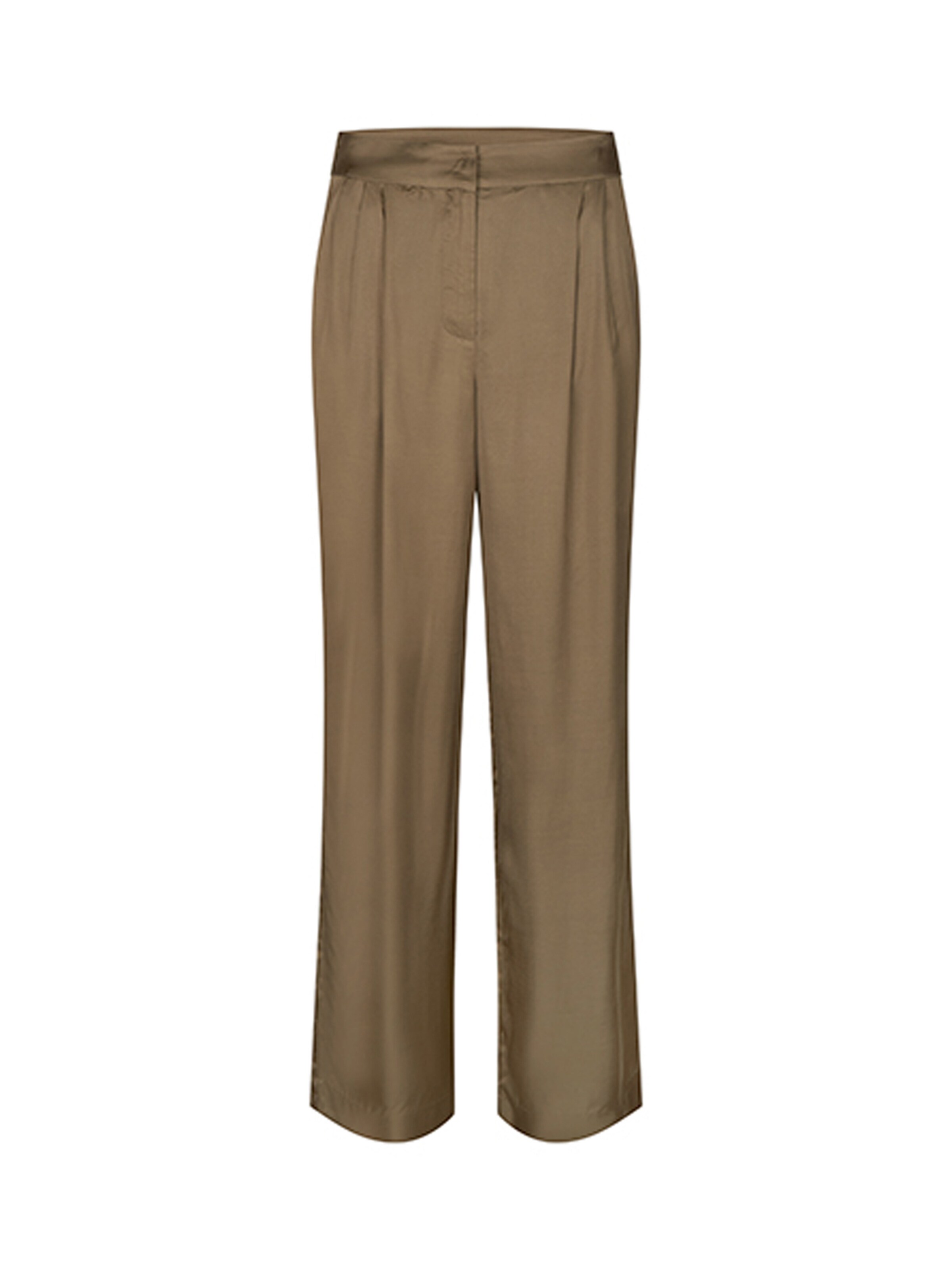 modström Loose fit Pleat-front trousers 'Carwyn' in Brown: front