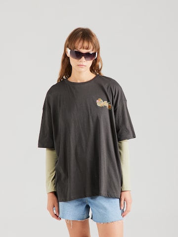 Tricou supradimensional 'IF LOST' de la BILLABONG pe negru: față