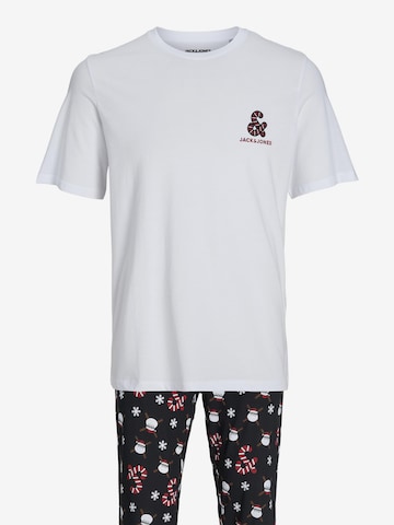 JACK & JONES Pitkä pyjama 'CANDY SANTA' värissä valkoinen