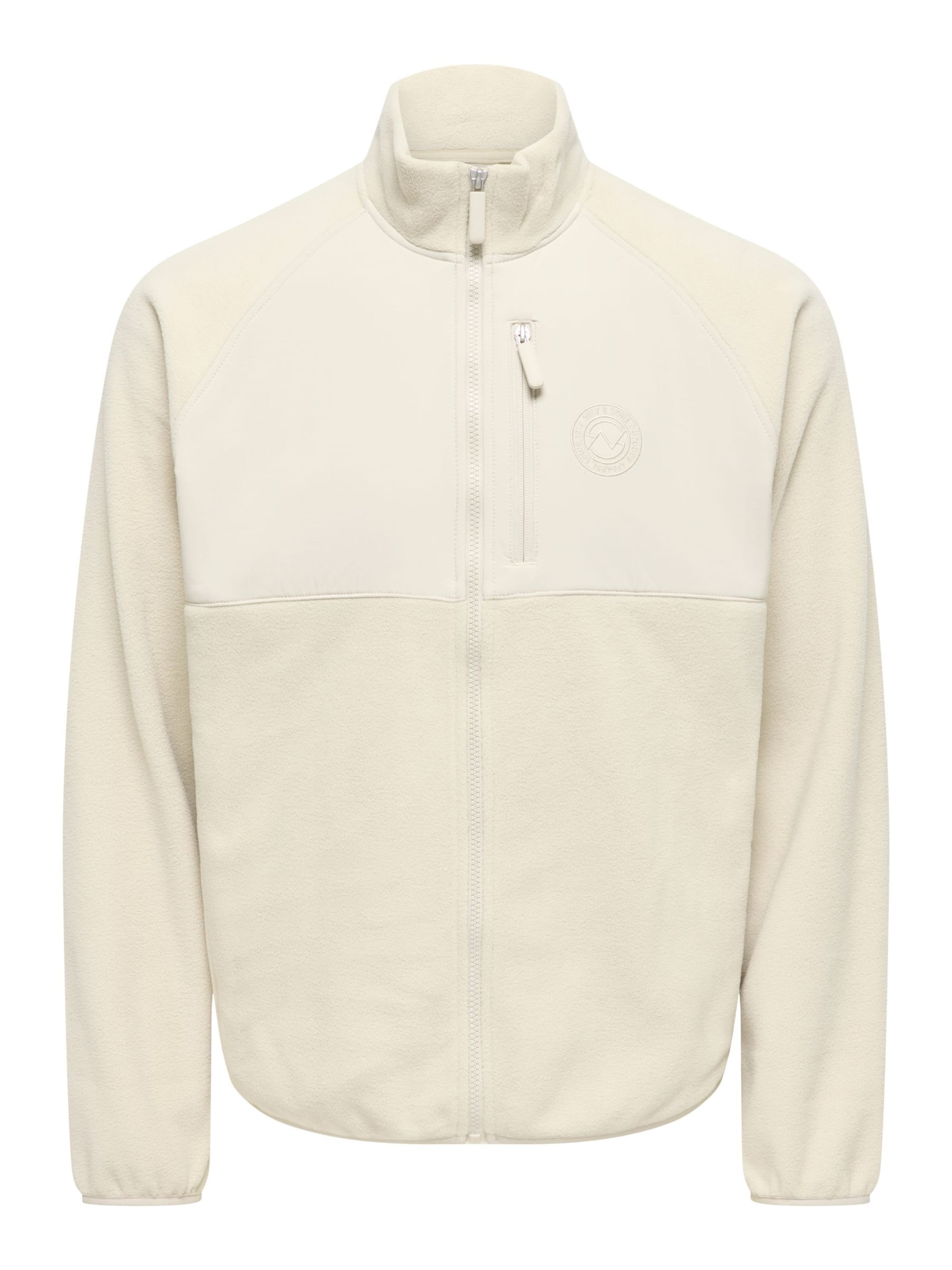 Only & Sons Fleecejacke 'ONSchuck' in ecru, Produktansicht