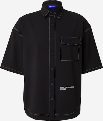 juoda KARL LAGERFELD JEANS Patogus modelis Marškiniai: priekis