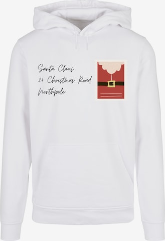Sweat-shirt 'Santa Letter' F4NT4STIC en blanc : devant