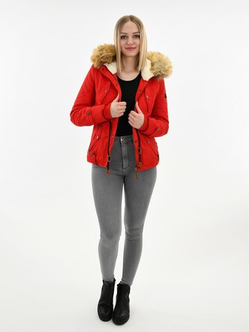 NAVAHOO Winter Parka 'Pearl' in Red