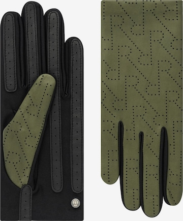 Roeckl Full Finger Gloves 'Livorno' in Green: front