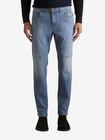 Jeckerson Slimfit Jeans 'JOHN 5 TASCHE TOPPA JUPPA077JOHN001 DNDTFDENI047 U045' in Blauw: voorkant