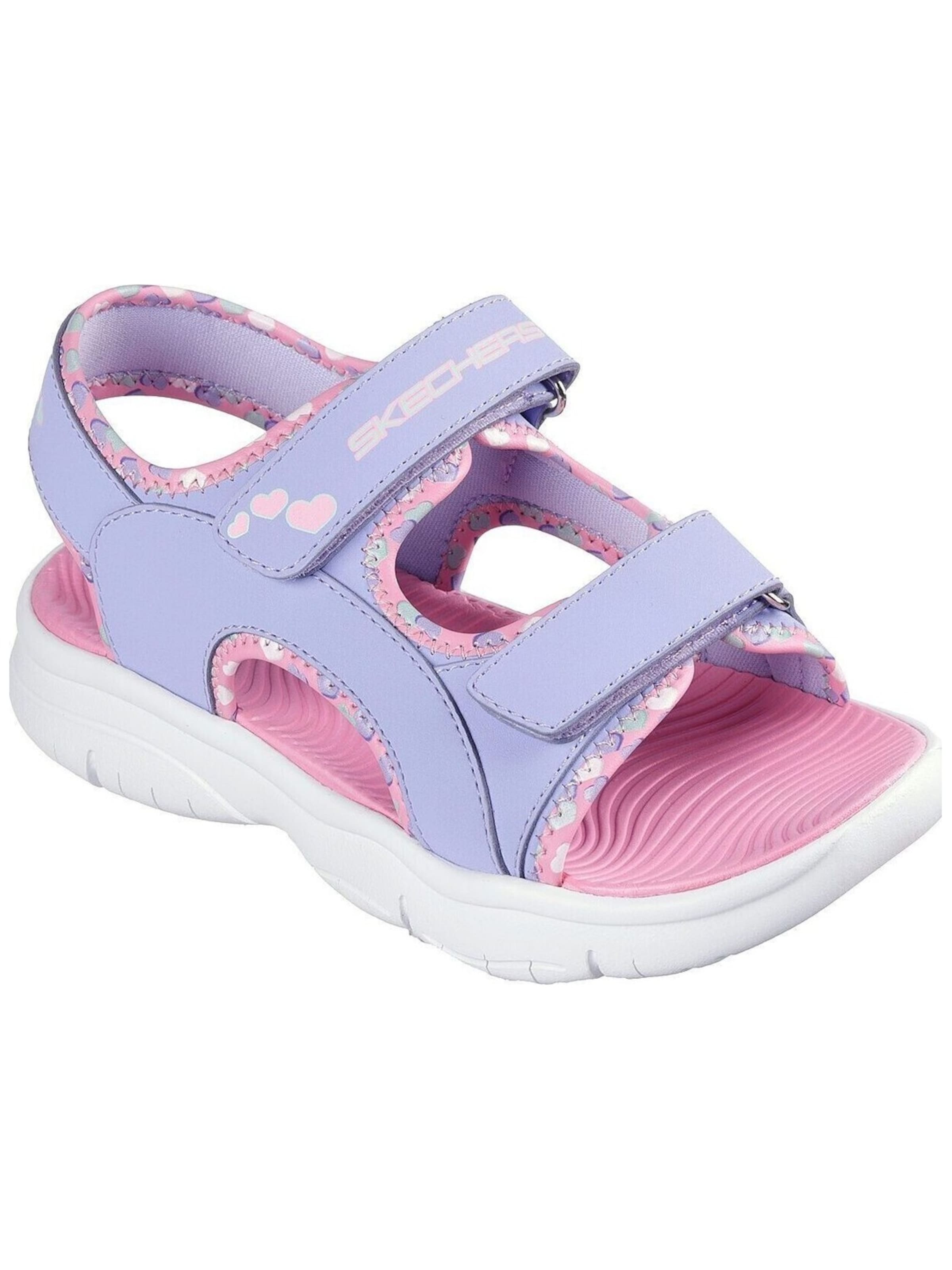 SKECHERS Open schoenen 'Flex Splash - Heart' in Lila: voorkant