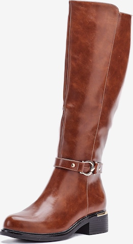 Stivale di Elara in marrone: frontale