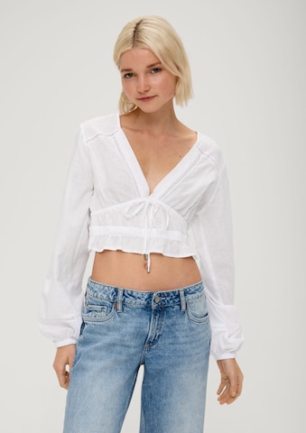 QS Blouse in White: front