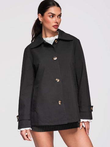 Ombre Übergangsmantel‌‌‌‌‌‌‌‌‌‌ in Schwarz: Vorderseite