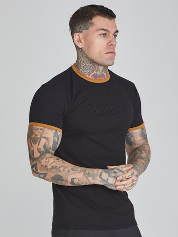 SikSilk Shirt in Black: front