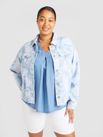 ONLY Carmakoma Between-Season Jacket 'ZENDAYA' in Blue: front