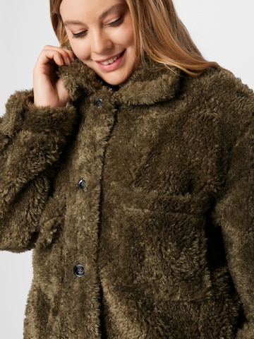 Missguided Plus Between-Seasons Coat in Green