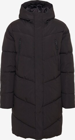 !Solid Winter Coat 'Gabe' in Black: front